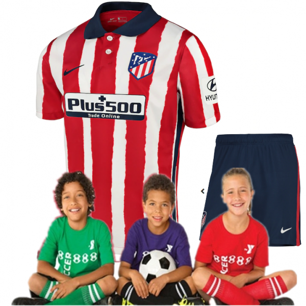 Kid's  Atletico Madrid Home Suit 20/21 (Customizable)