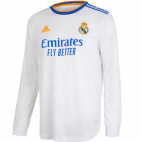 Real Madrid Home Long sleeve Jersey 21/22 (Customizable)